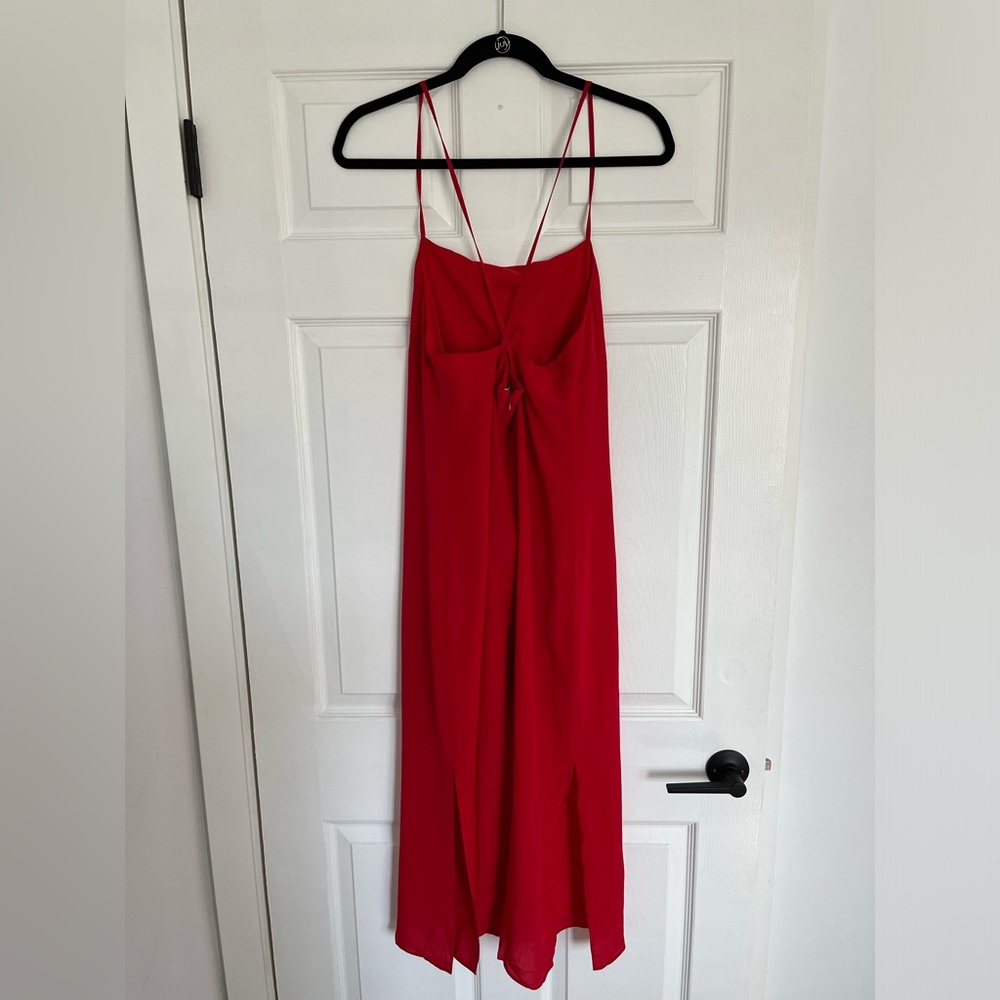Madewell Red Silk Dress. Size 8. NWT - Picture 2 of 7